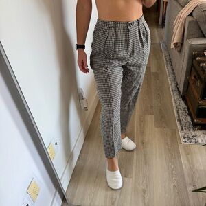 Worthington Men's Black and White Patterned Dress Pants